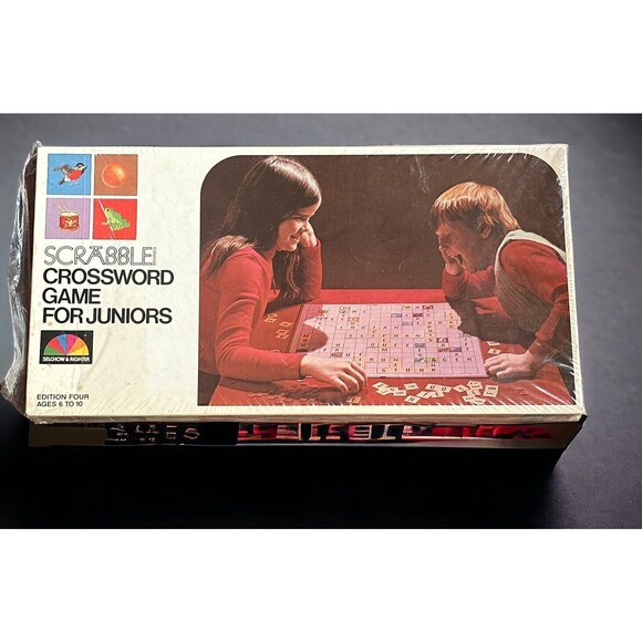 Vintage 1975 Scrabble Crossword Board Game‎ for Juniors Fourth Edition A NIB - Picture 1 of 3